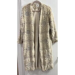 Anthropologie Luii Womens M Aztec Navajo Southwestern Faux Fur Lined Jacket Coat